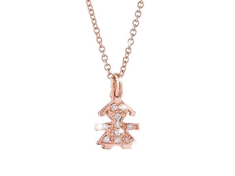 GIRL CRUMBLES CHARM ROSE GOLD AND PAVÉ LE BEBE 'LBB324